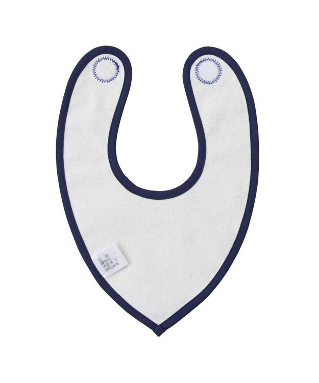 MIKI HOUSE HOT BISCUITS バンダナ風柄スタイ 紺