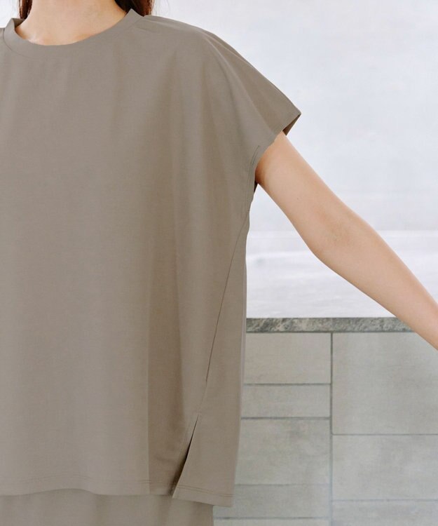 Tiaclasse 【洗える】フレンチスリーブカノコトップス ベージュ