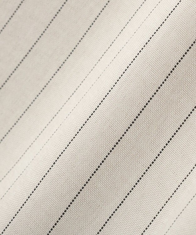 earth music&ecology 【セットアップ対応】リネンライクダブルジャケット Stripe Ivory