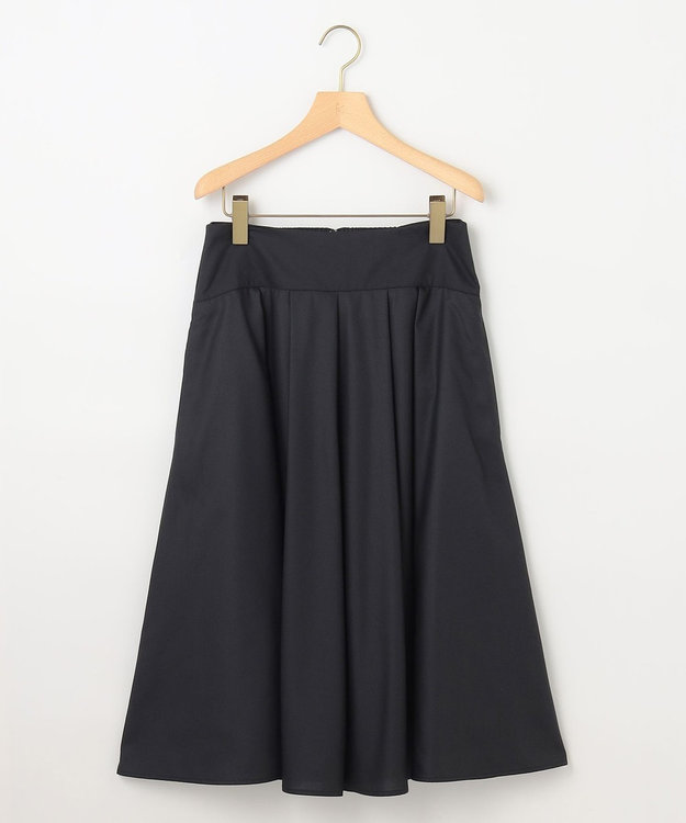 組曲 タックフレアカラースカート ブラック系