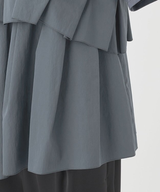 23区 S 【R(アール)】プレミアムコットンジャージー ペプラムレイヤード カットソー グレー系