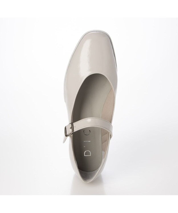 MODE ET JACOMO <D'ICI>ワンストラップローヒールパンプス ライトグレーエナメル