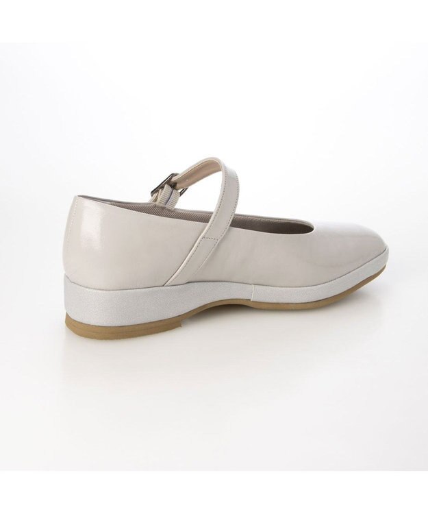 MODE ET JACOMO <D'ICI>ワンストラップローヒールパンプス ライトグレーエナメル