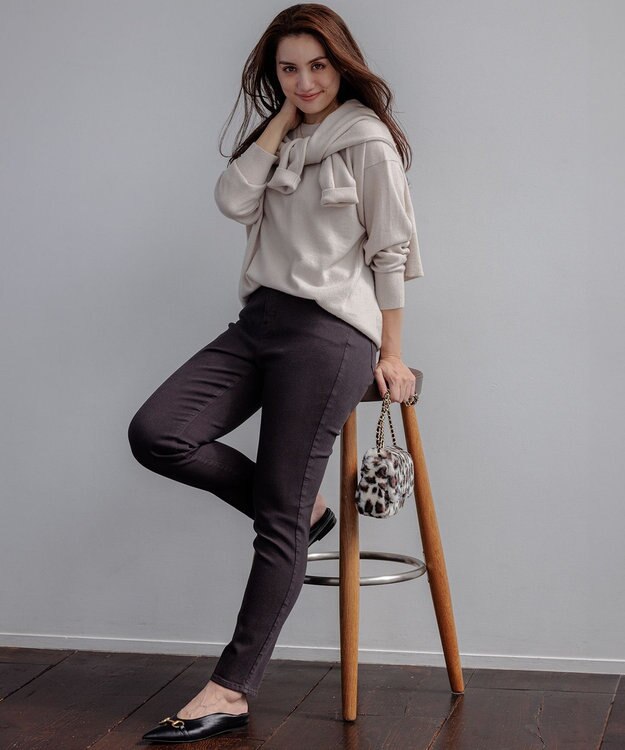 23区 L 【Lサイズ限定】23区DENIM ストレッチフィット スキニーパンツ ダークブラウン系