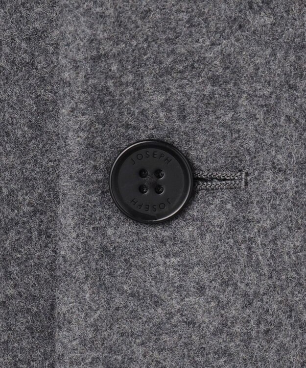 JOSEPH HOMME 【新素材】ライトウールシャギー　スタンドカラーシングルブレストコート グレー系