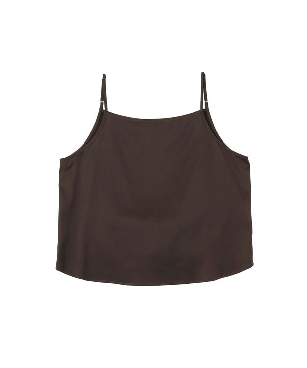 YECCA VECCA 【2点SET】キャミ付きシアードットシャツ Brown