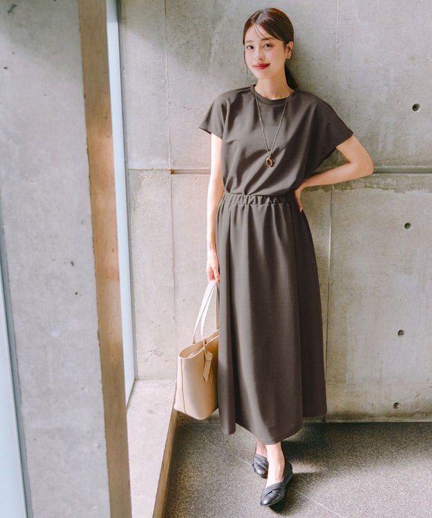 Tiaclasse 【洗える】フレンチスリーブカノコトップス カーキ