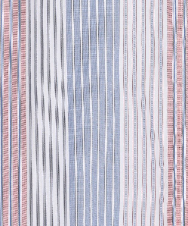 J.PRESS YORK STREET 【UNISEX】マルチストライプバンドカラー シャツ レッド系7