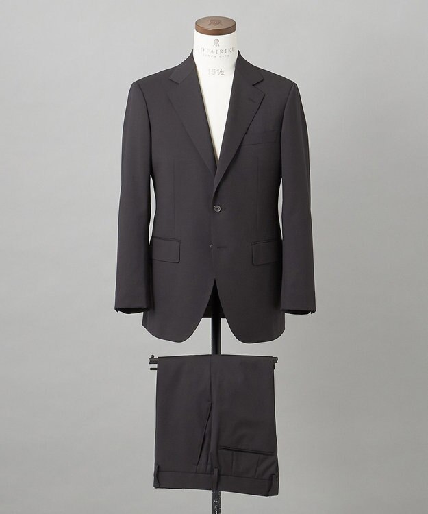 GOTAIRIKU リクルート/フレッシャー/成人式にもおすすめ【しわになりにくい/ストレッチ】ストレッチギャバジン スーツ_ブラック ブラック系