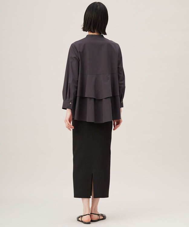 自由区 【洗える】コットンティアード ブラウス バーント