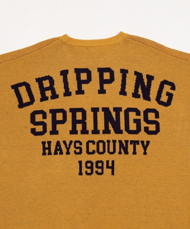 WEGO スリーブロゴニットプルオーバー イエロー