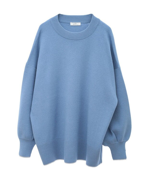 earth music&ecology やわらかタッチチュニック Blue