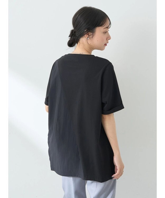 earth music&ecology プリーツドッキングチュニック Black