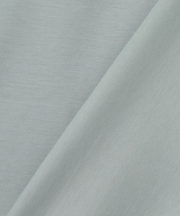 自由区 【洗える】エッセンシャルポンチ Vネックカットソー ライトグリーン系