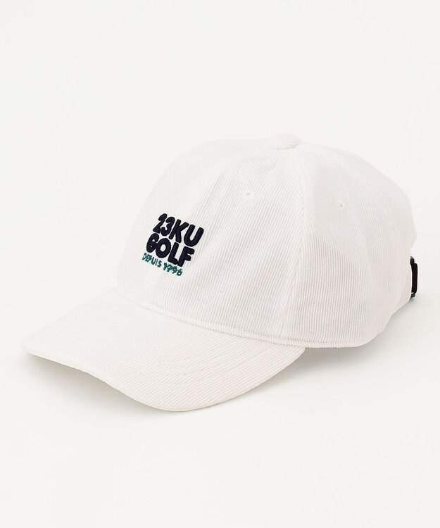 23区GOLF 【UNISEX】コーデュロイ キャップ ホワイト系