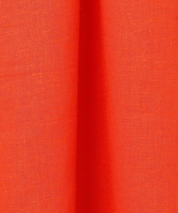 UNFILO リネンレーヨン スキッパー ワンピース オレンジ