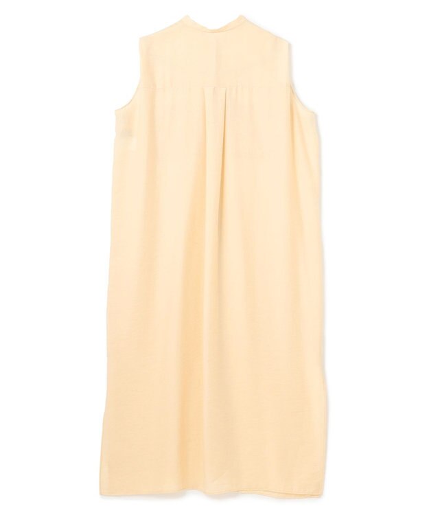 UNFILO シアーサテン ロングシャツワンピース バターイエロー