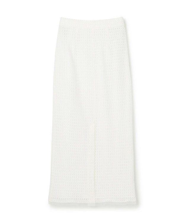 GRACE CONTINENTAL ラッセルメッシュスカート ホワイト