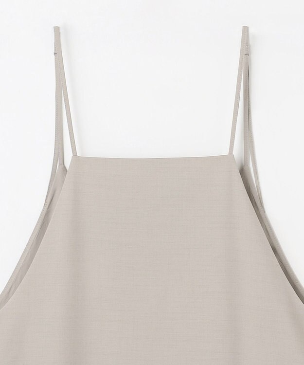 ANY L 【洗濯機可/セットアップ可/UVケア/速乾/イージーケア】サラサラテックリネンキャミソールワンピース グレージュ