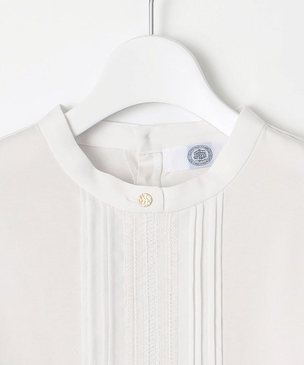 J.PRESS LADIES S プレーティングジャージー ピンタック カットソー ライトグレー系