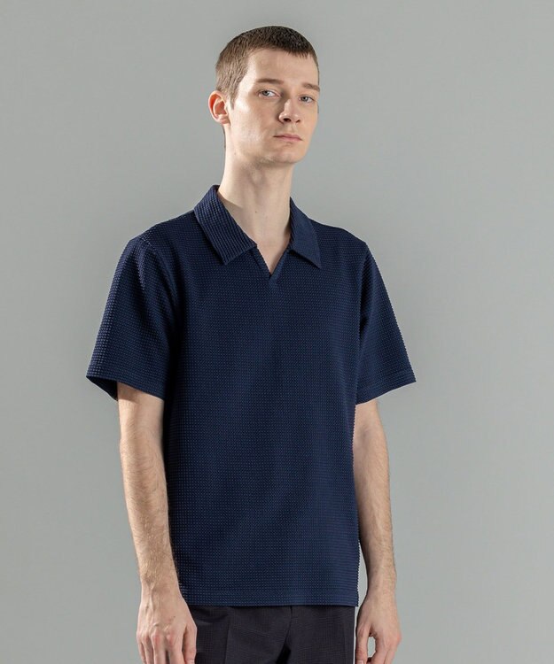 JOSEPH HOMME 【WEB限定】【オリジナル素材/シワになりにくい】ライトタックジャージー　スキッパー ネイビー系