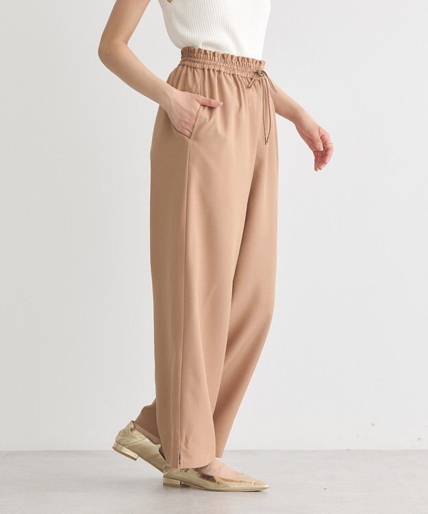 earth music&ecology リラックスワイドパンツ Camel