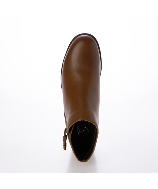 ing <ing>【WEB限定】【レイン対応】サイドファスナーショートブーツ ブラウン