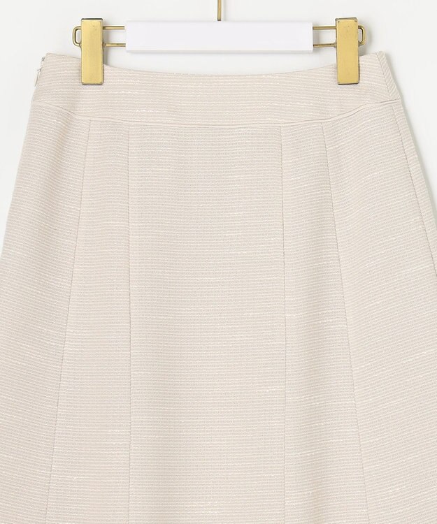 ANY SIS 【セットアップ対応】リップルボーダー フレア スカート シャンブレーベージュ