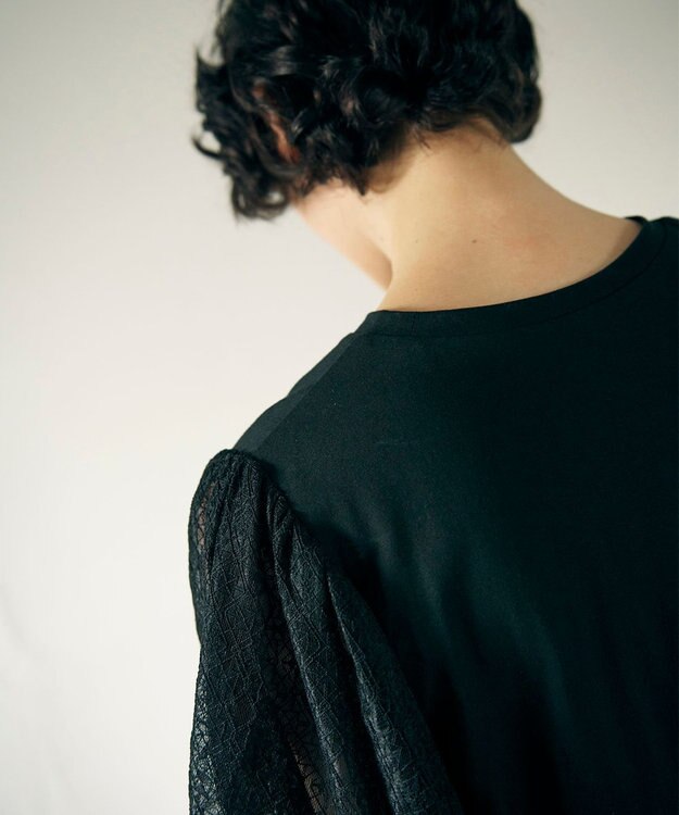 GRACE CONTINENTAL レースロゴTシャツ ブラック