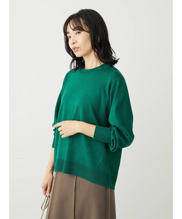 Green Parks アルガンオイル配合　クルーネックプルオーバー Green