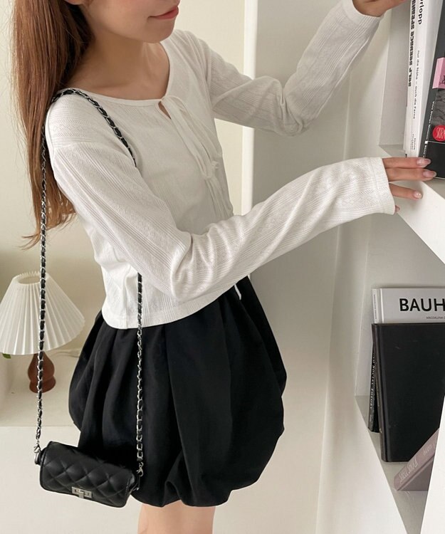 WEGO キャミセットリボンカーディガン オフホワイト