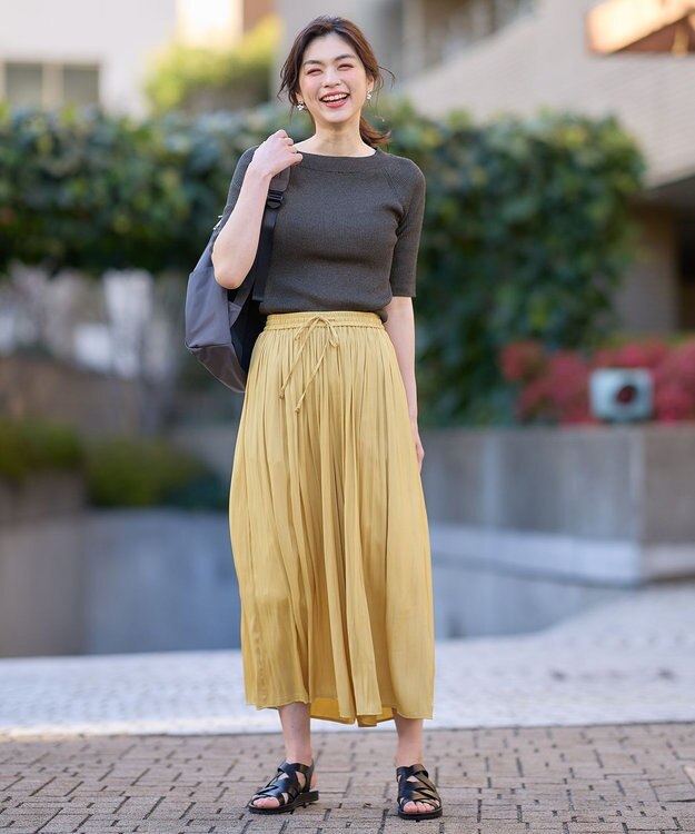 ANY ラメリブニット チャコール