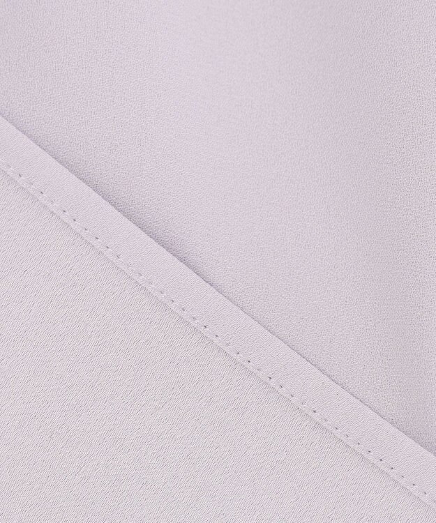 23区 【洗える】 バックサテンアムンゼン スタンドカラー ブラウス ライラック系