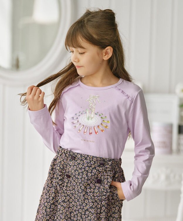 組曲 KIDS 【150-160㎝】プリマパレット Tシャツ ラベンダー系