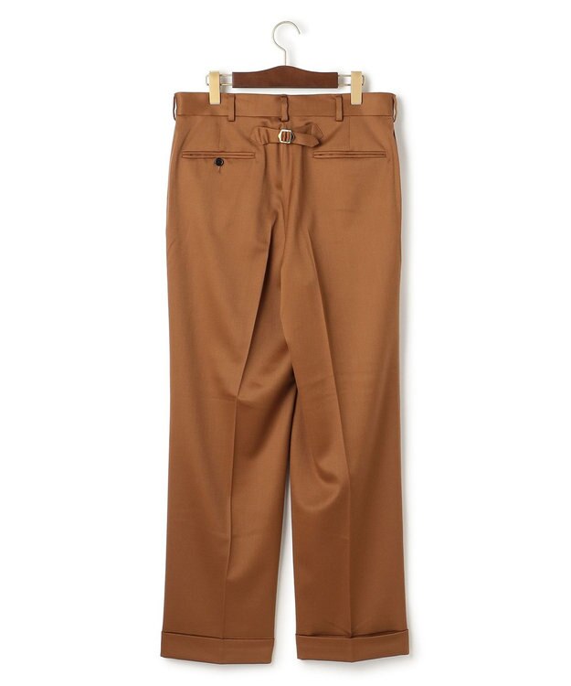 J.PRESS MEN 【J.PRESS ORIGINALS】Wool Satin Stretch New Piped Stem Slacks / Japan Made キャメル系