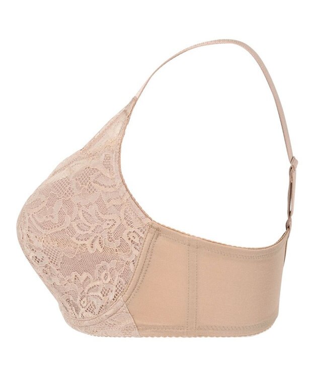 WACOAL ブラジャー フルカップブラ 上胸にフィット 外付けワイヤー ラクなつけごこち 綿混素材(バック) まるみのあるナチュラルシルエット 【EverChic】 レディース BRB284 /ワコール カラシ