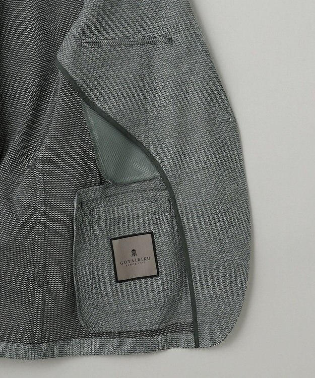 GOTAIRIKU ３年連続売上NO1【吸水速乾/洗える/ストレッチ】ノルマンディーリネン カーディガンジャケット(25/26年モデル) オリーブ(26年新色)