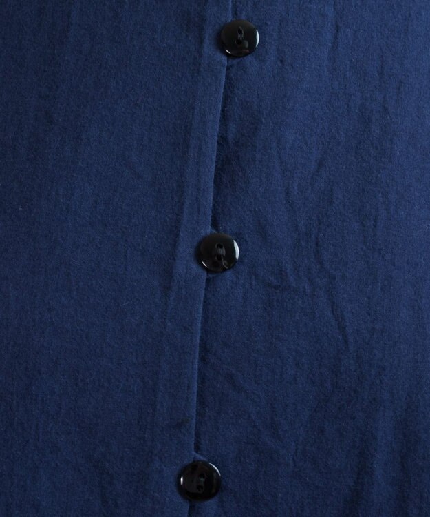 muuc コットンローン長袖ブラウス ネイビー