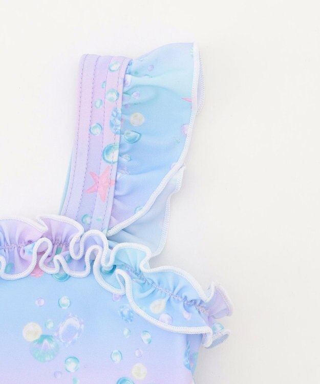 ANY KIDS 【UVカット】フリルワンピース水着 レインボー×マリン