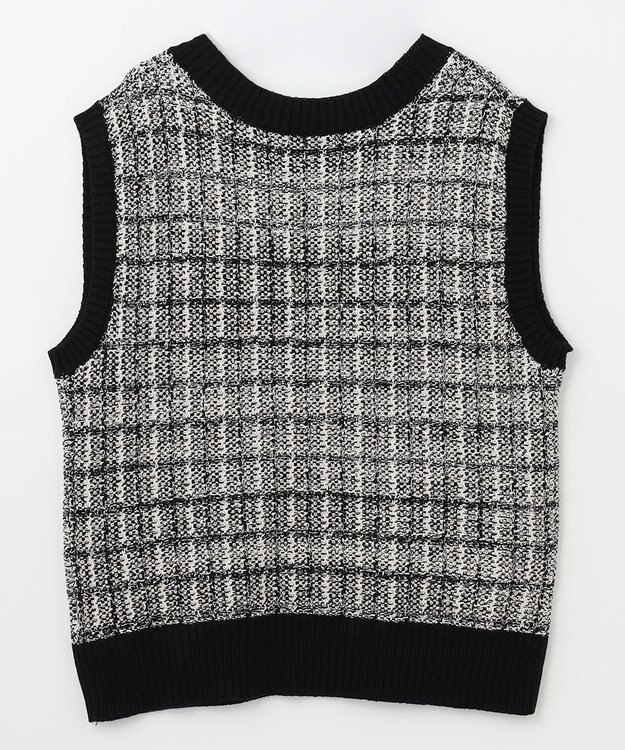 ANY 【洗濯機可】ツイーディベスト ブラック