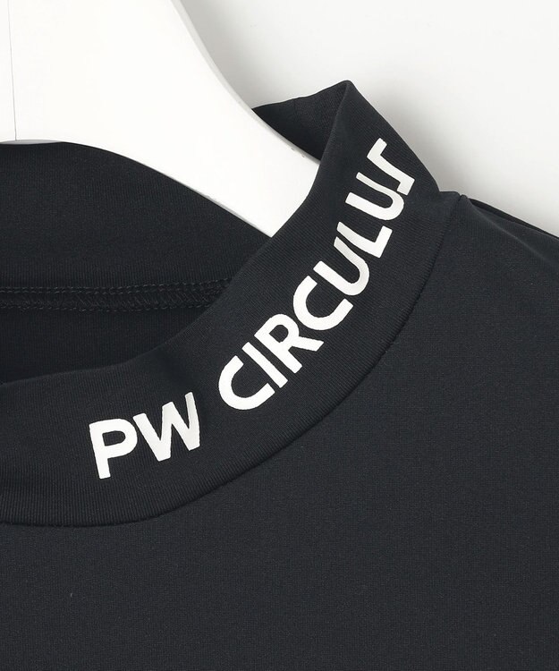 PW CIRCULUS 再入荷！【UV遮蔽率99% UVカット / 速乾 / ストレッチ】【WOMEN】パフスリーブモックネックT ゴルフウェア レディース ブラック系