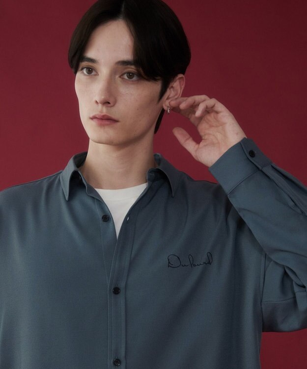 WEGO アムンゼンワンポイントBIGシャツ（LS） サックス