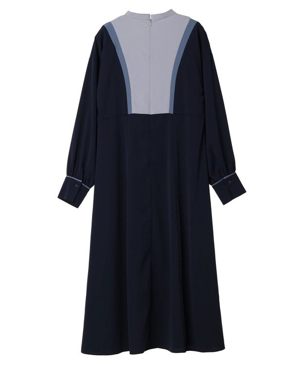 Green Parks armonia．配色パターンワンピース Navy