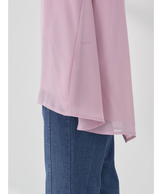 earth music&ecology シアードッキングＡラインチュニック Pink