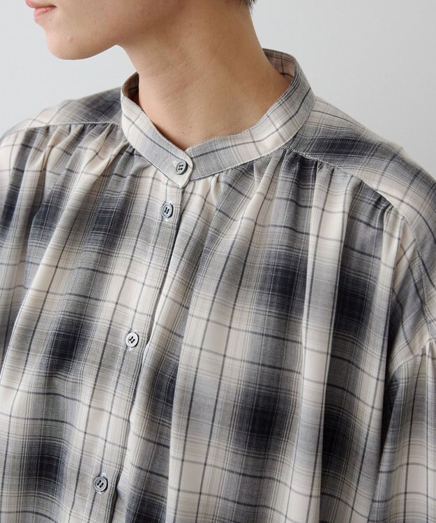 AMERICAN HOLIC ＳＥＴ　イージーケアギャザーシャツ＋ニットベスト Check