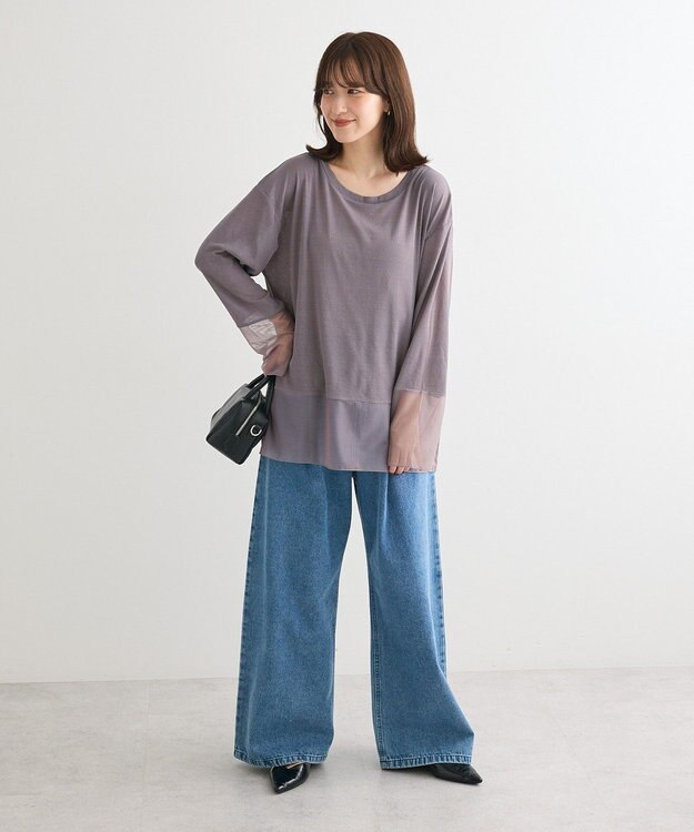 Green Parks シアーチュールドッキングプルオーバー Gray