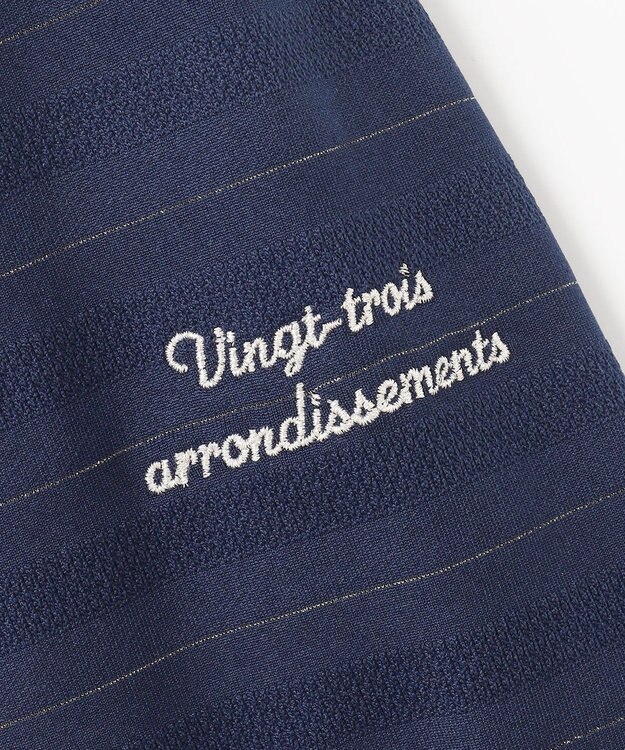 23区GOLF 【WOMEN】便利なUV羽織！【吸水速乾/UVカット】ラメボーダージャージ ネイビー系