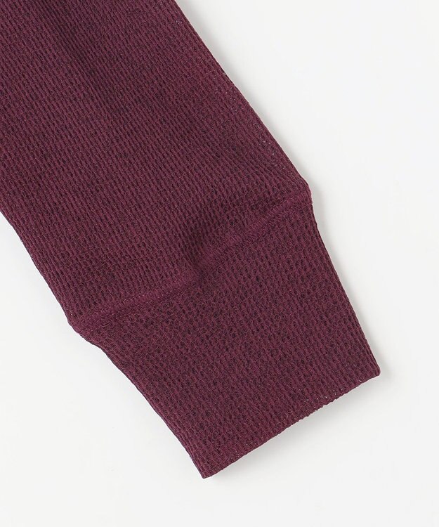 ANY L シアーワッフルロングスリーブTシャツ ワイン