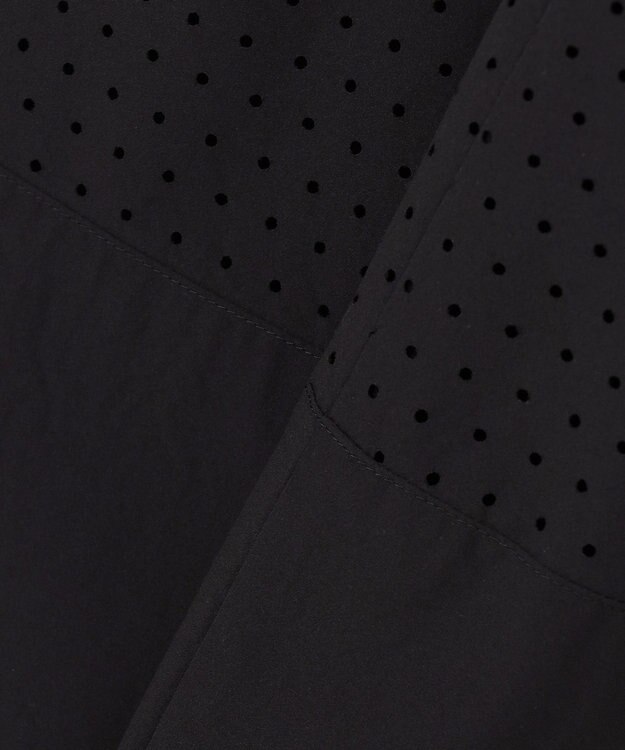 UNFILO L 【セットアップ着用可/ウエストゴム】FINE MOVE パンチング ドット スカート ブラック