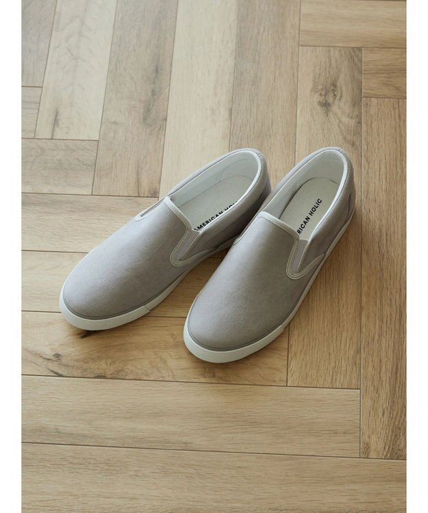 AMERICAN HOLIC 【整履き】スェードスリッポン Gray Beige